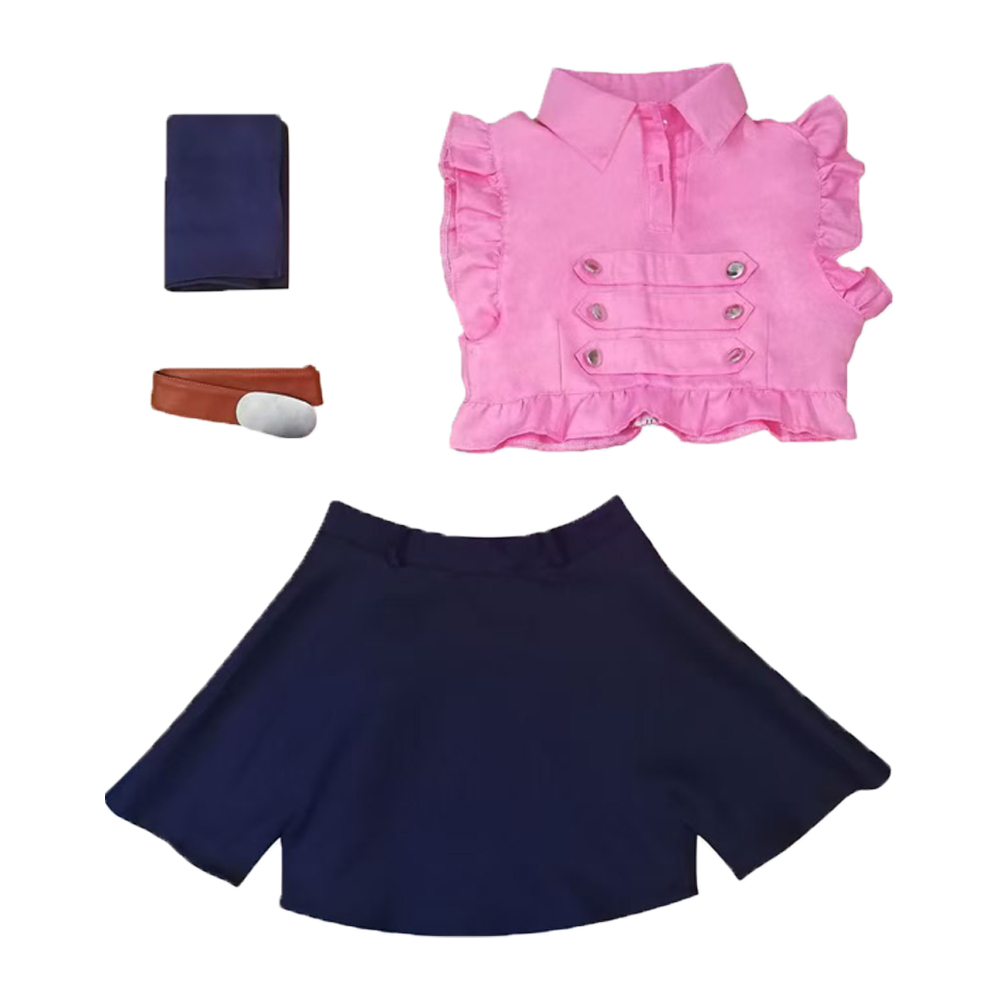 Belted Shirt Dress - Elizabeth Liones Cosplay Costume Women Fantasy