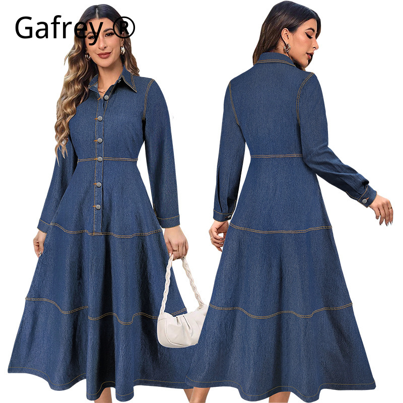 New Fashion Denim Jean Shirt D - огляд і ціна Belted Shirt Dress