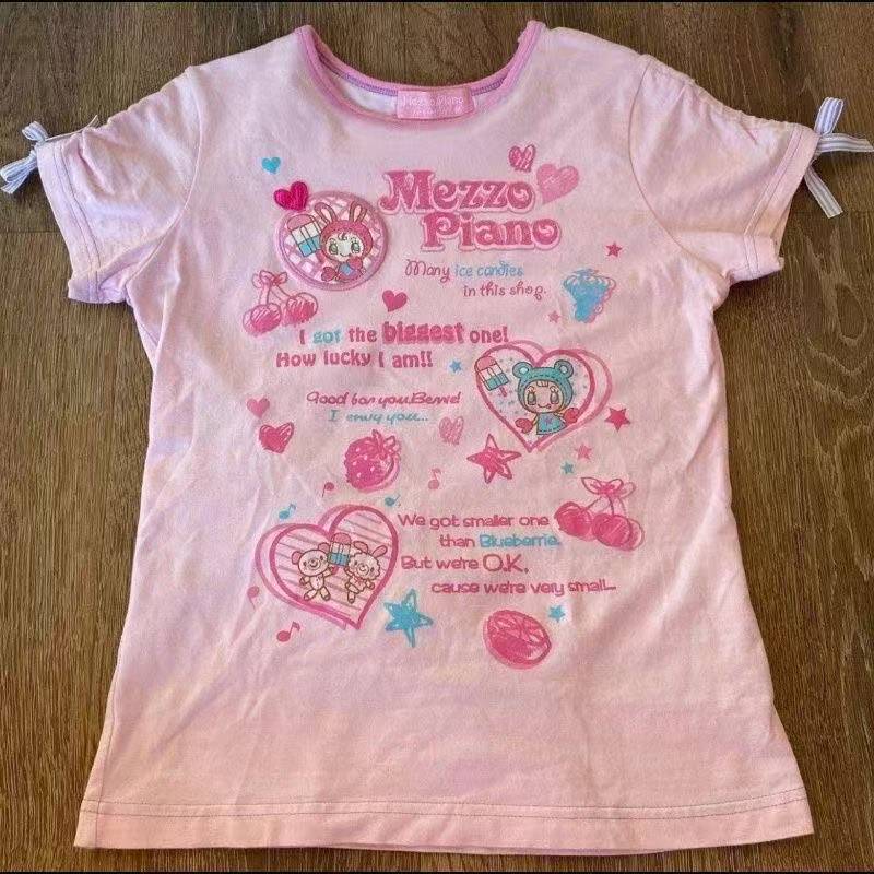 Vintage Kawaii Cute Short Slee - огляд і ціна Crop Top Women