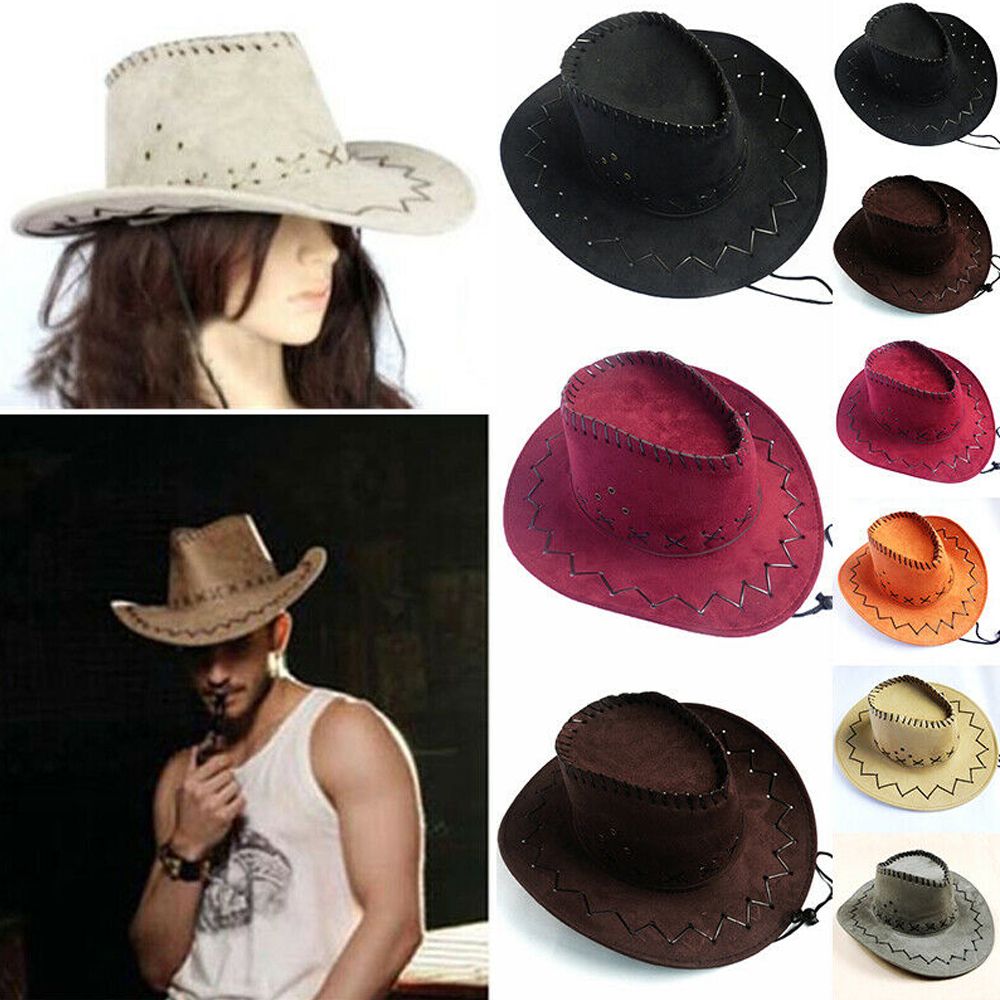 Unisex Cowboy Hat Suede Fashio - огляд і ціна Women'S Fashion Wild West