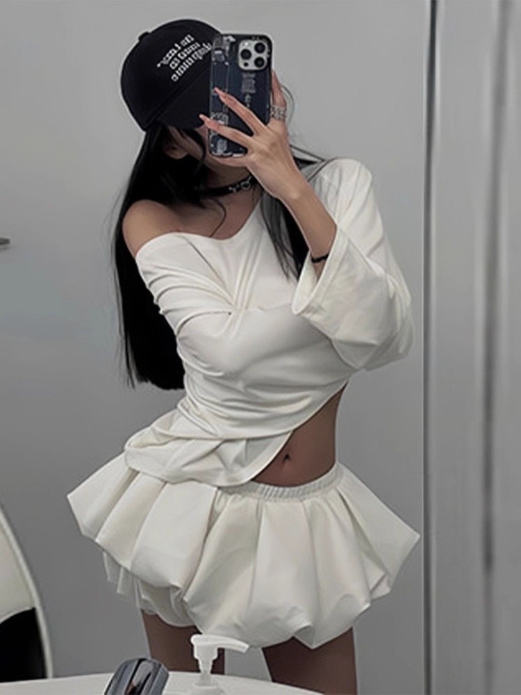 2025 Harajuku Fashion Design C - огляд і ціна Asymmetric Top Women