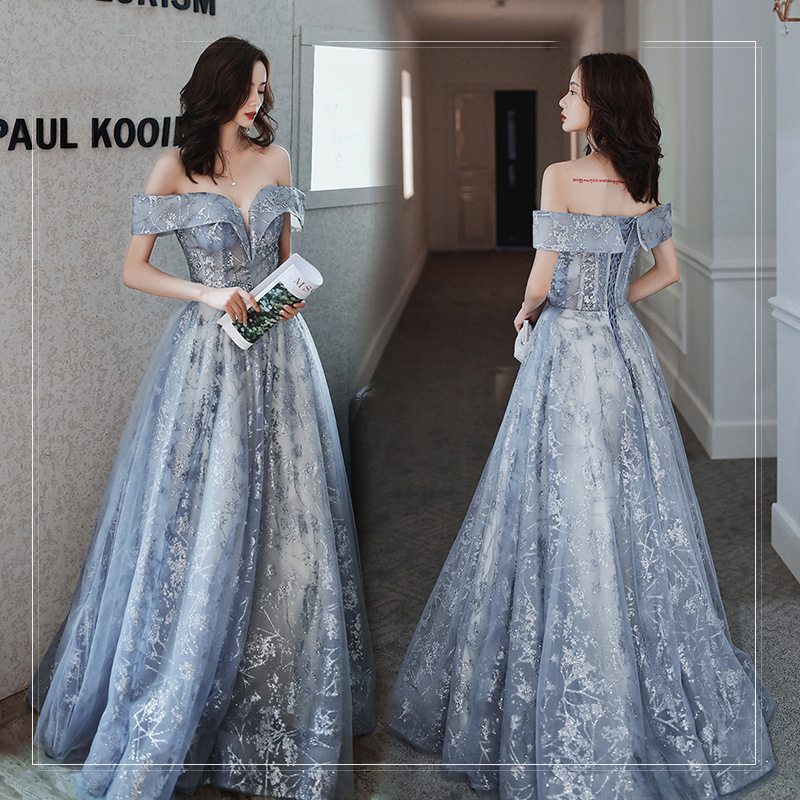 Smoke Gray One Shoulder Evenin - огляд і ціна Women'S Fashion Middle Ages