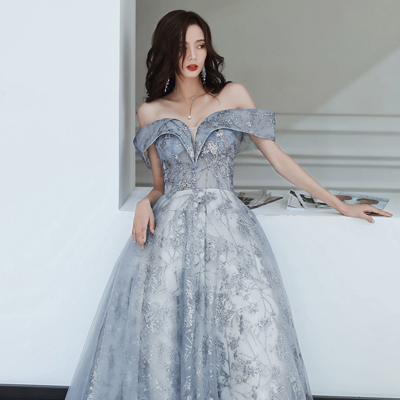 Smoke Gray One Shoulder Evenin - огляд і ціна Women'S Fashion Middle Ages