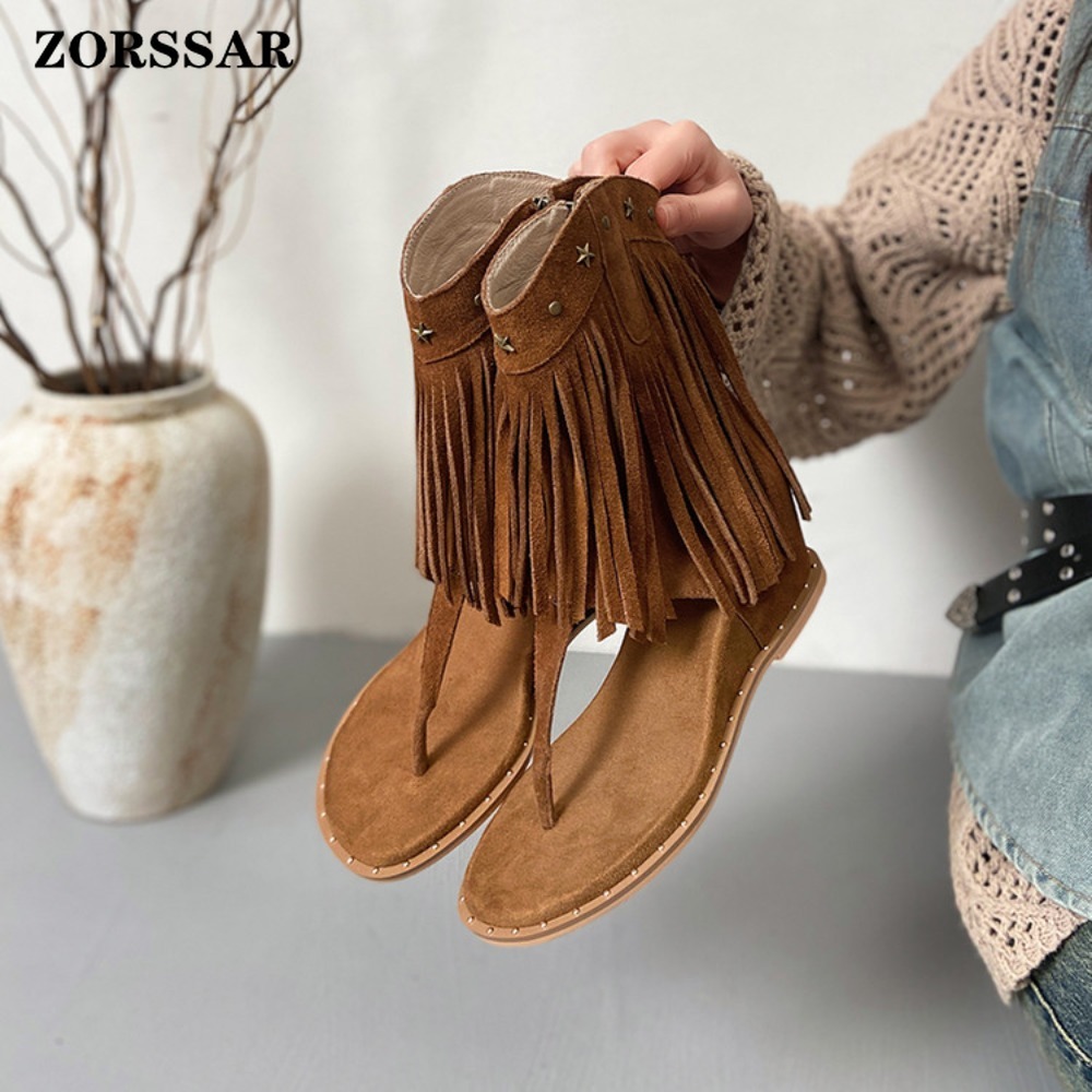 Women's Fringe Decor Studded T - огляд і ціна Women'S Fashion Boots