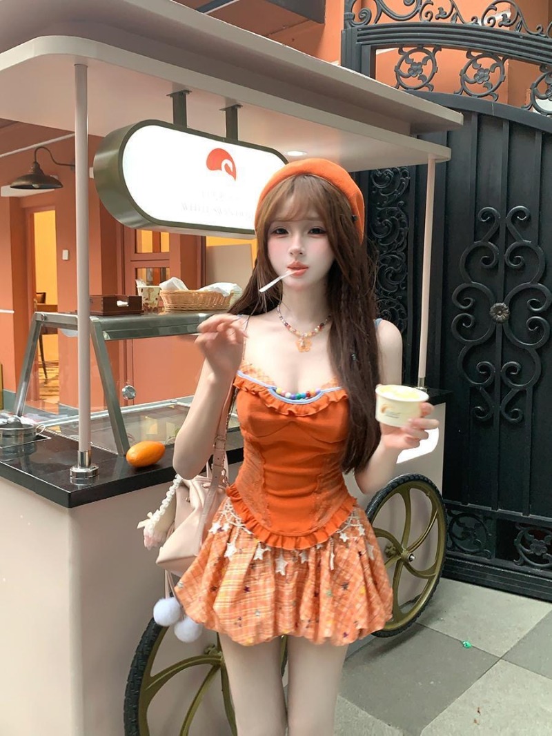 Summer New Orange Dopamine Swe - огляд і ціна Asymmetric Top Women