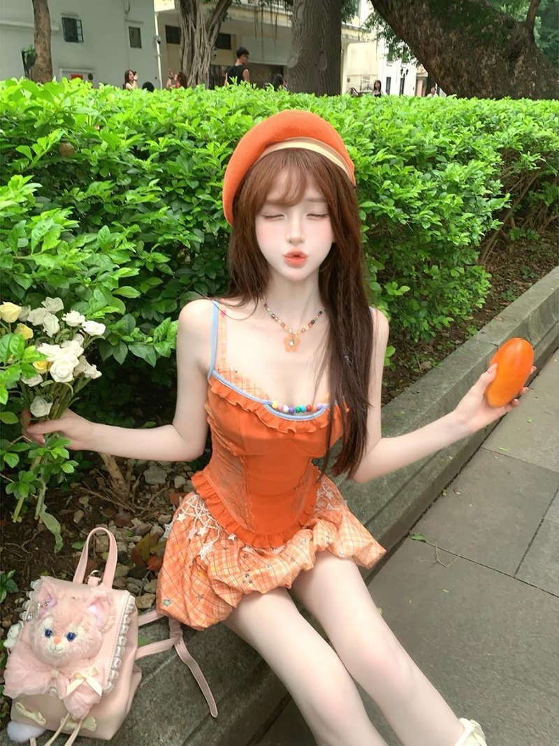 Summer New Orange Dopamine Swe - огляд і ціна Asymmetric Top Women