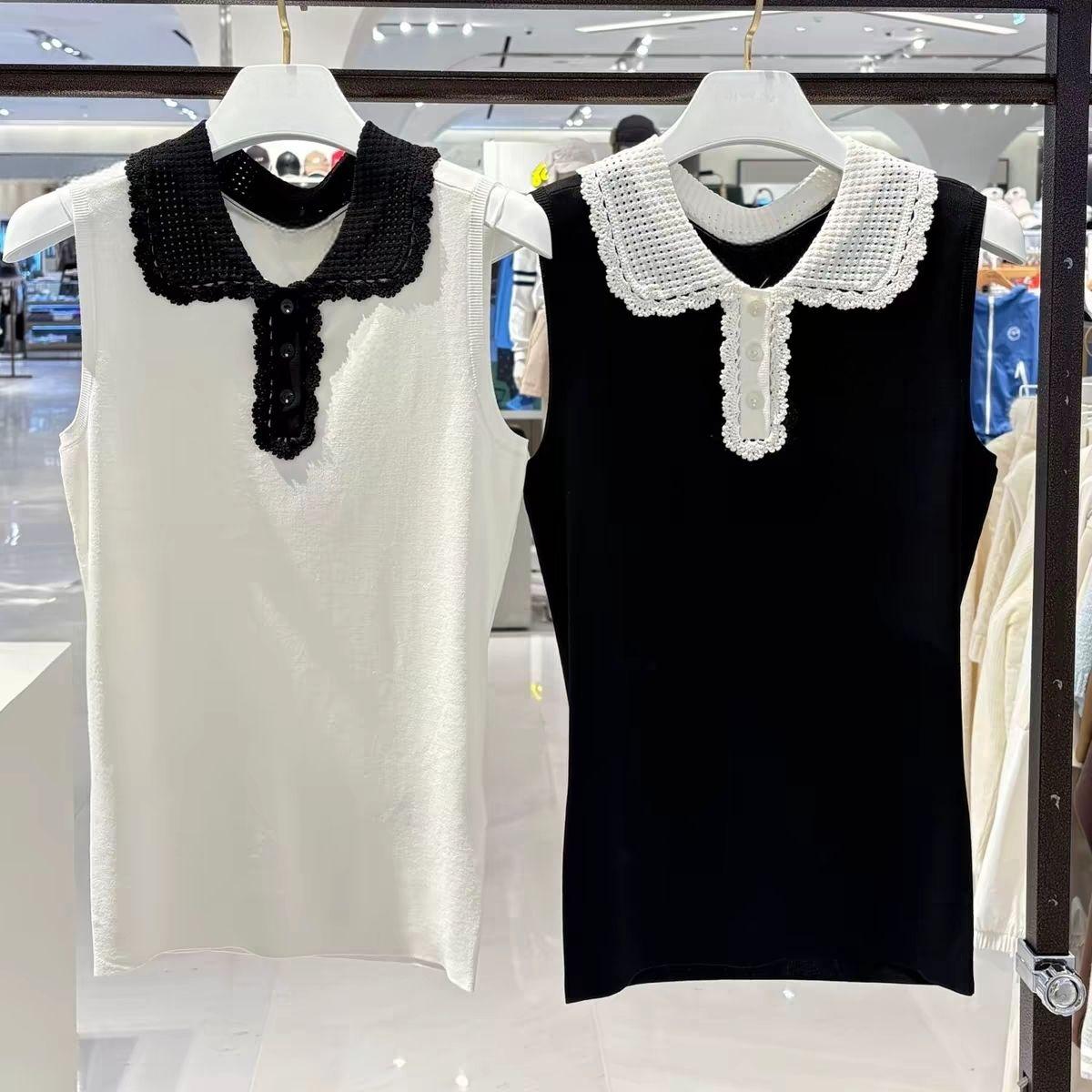 Women Lapel Knit Golf Vest 202 - огляд і ціна Women'S Fashion Vest Tops