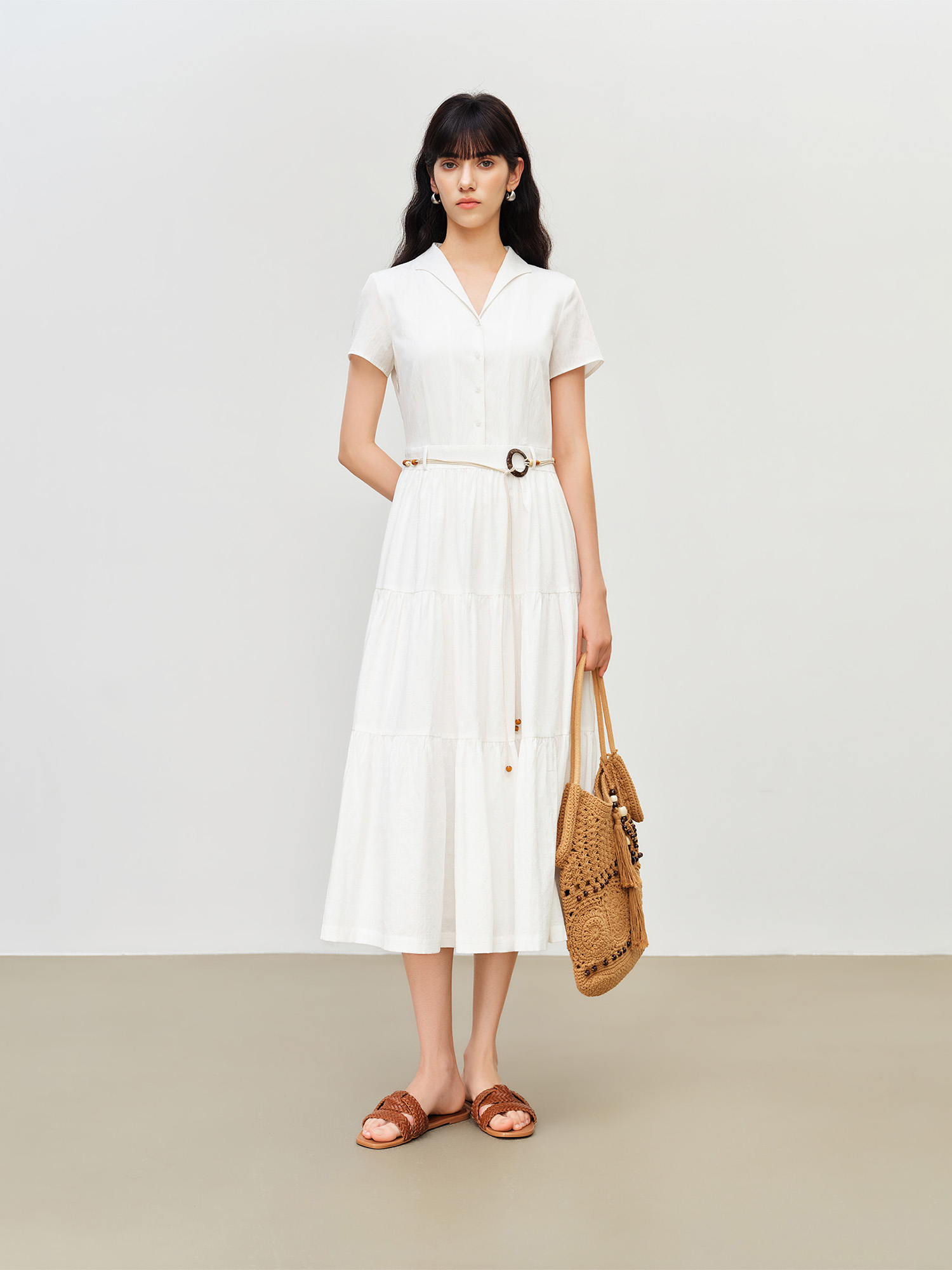 ZIQIAO 2026 Summer Petite Jacq - огляд і ціна Belted Shirt Dress