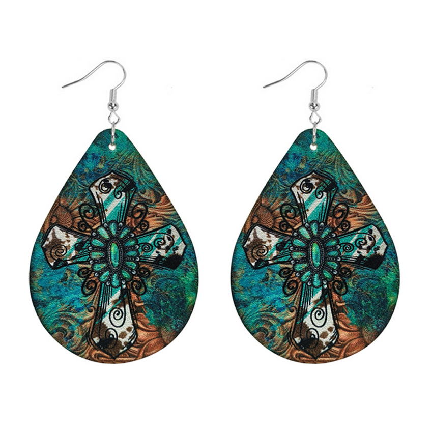 Wild West Teardrop Cross Earri - огляд і ціна Women'S Fashion Wild West