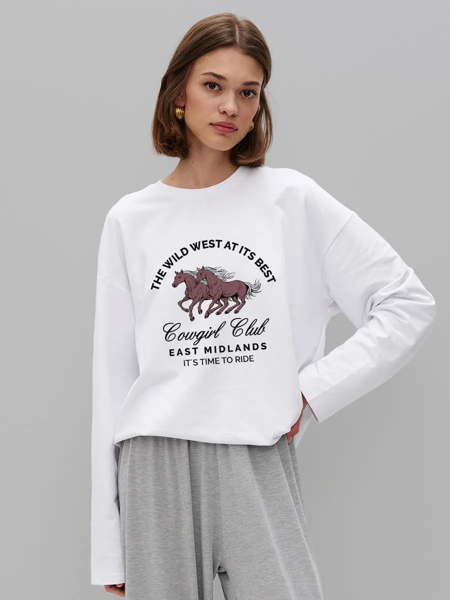 Women's 100% Cotton Long Sleev - огляд і ціна Women'S Fashion Wild West