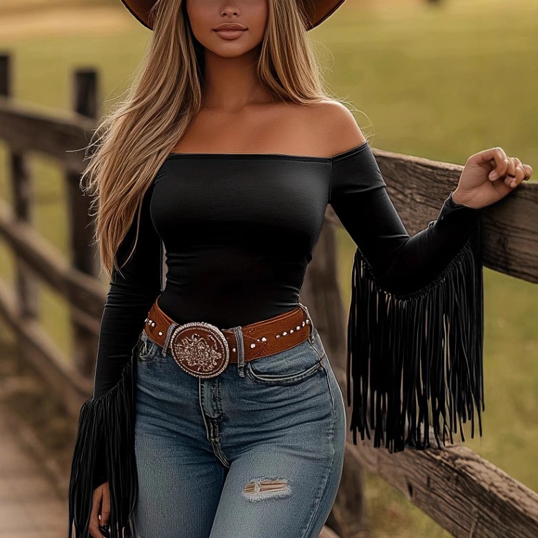 Women Clothes Longsleeve Blous - огляд і ціна Crop Top Women