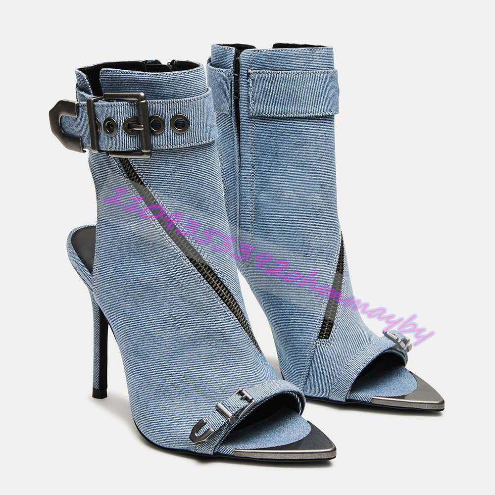 Summer Blue Denim Pointed-Toe  - огляд і ціна Women'S Fashion Belts