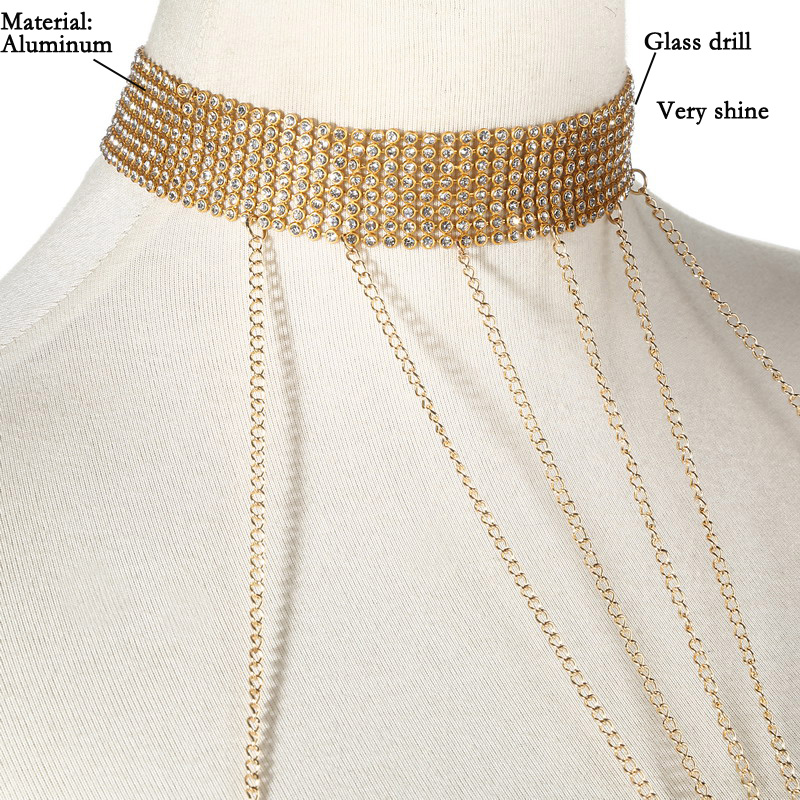 Gold Color Body Chain Women  R - огляд і ціна Women'S Fashion Harness