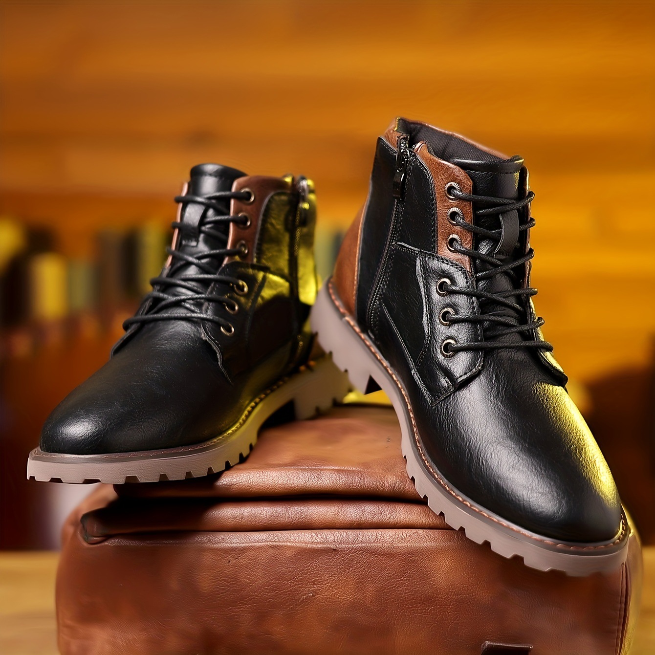 Men's color blocked men's boot - огляд і ціна Women'S Fashion Business Casual