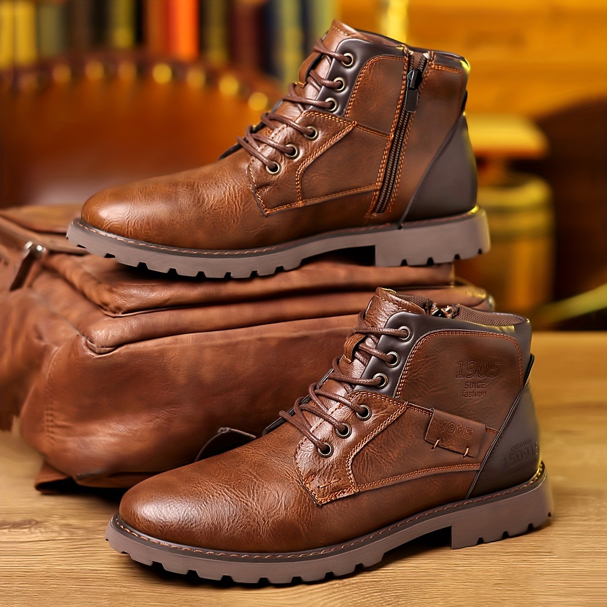 Men's color blocked men's boot - огляд і ціна Women'S Fashion Business Casual