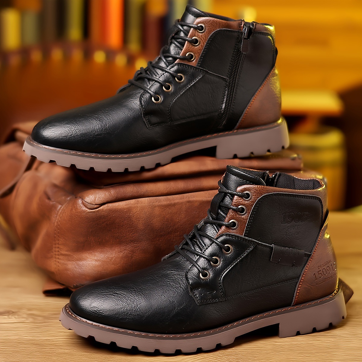 Men's color blocked men's boot - огляд і ціна Women'S Fashion Business Casual