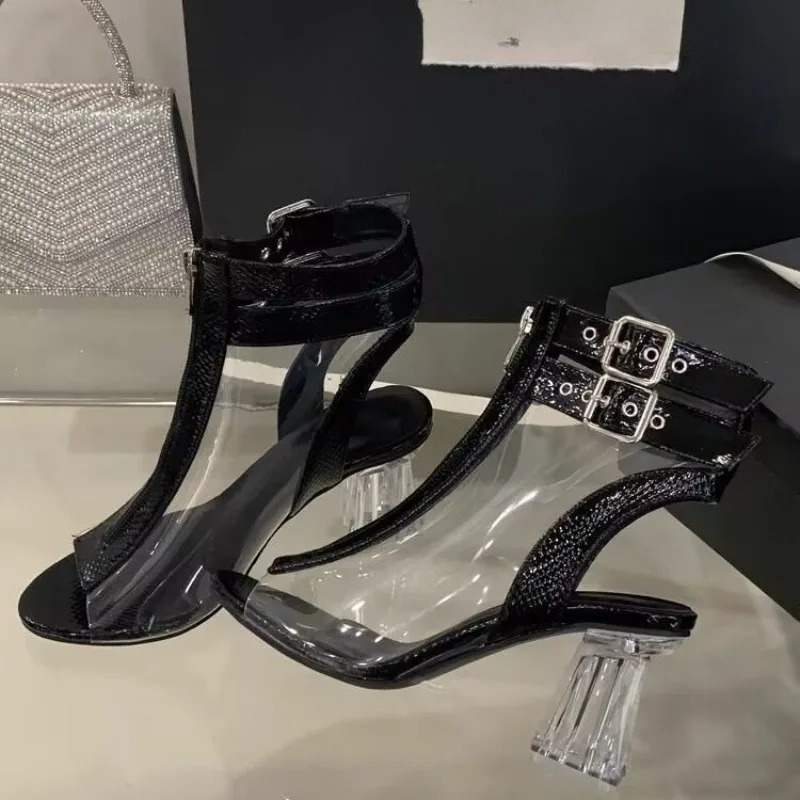 Crystal Heel Zip Sandals Summe - огляд і ціна Women'S Fashion Belts