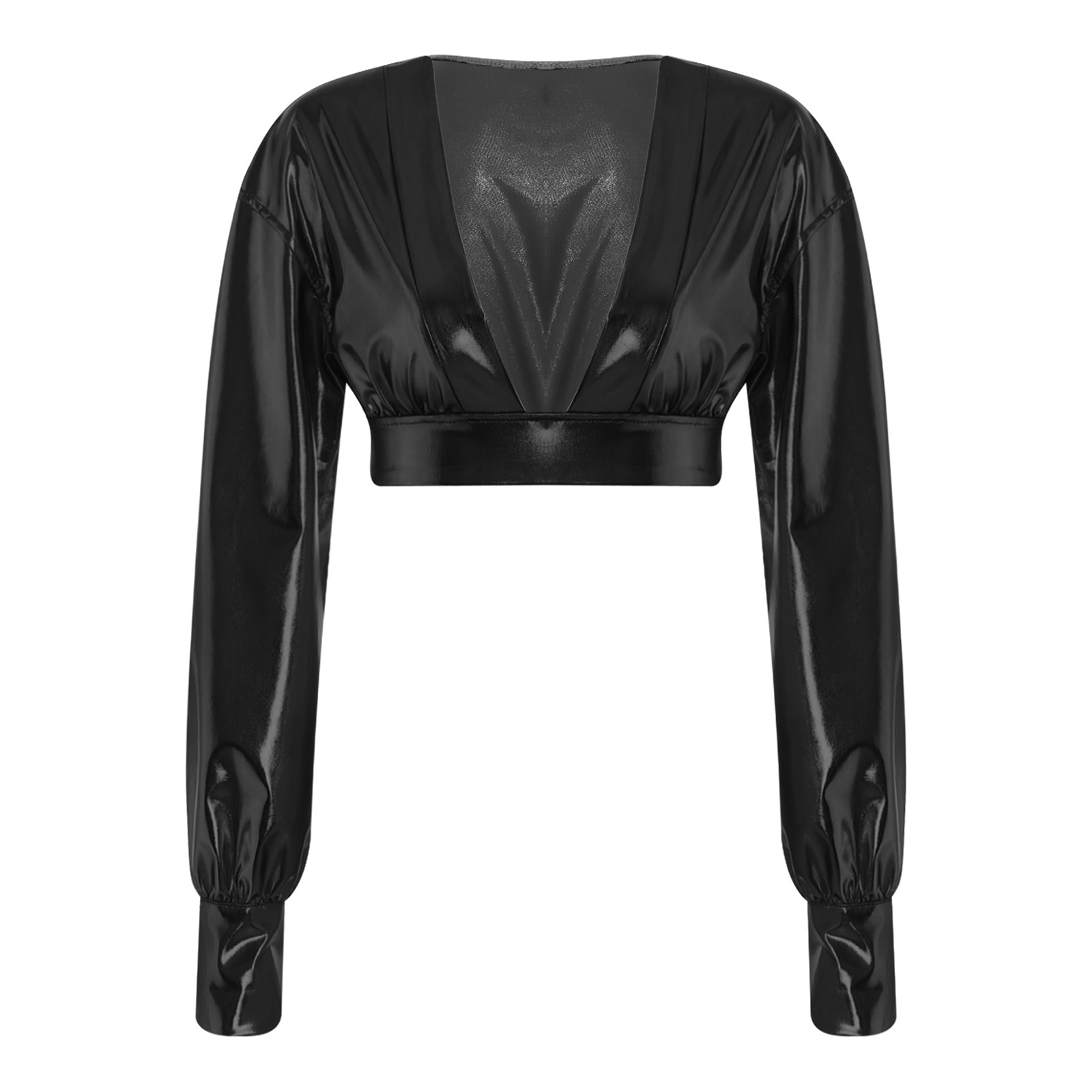 Womens Y2K Metallic Shiny Hip  - огляд і ціна Crop Top Women