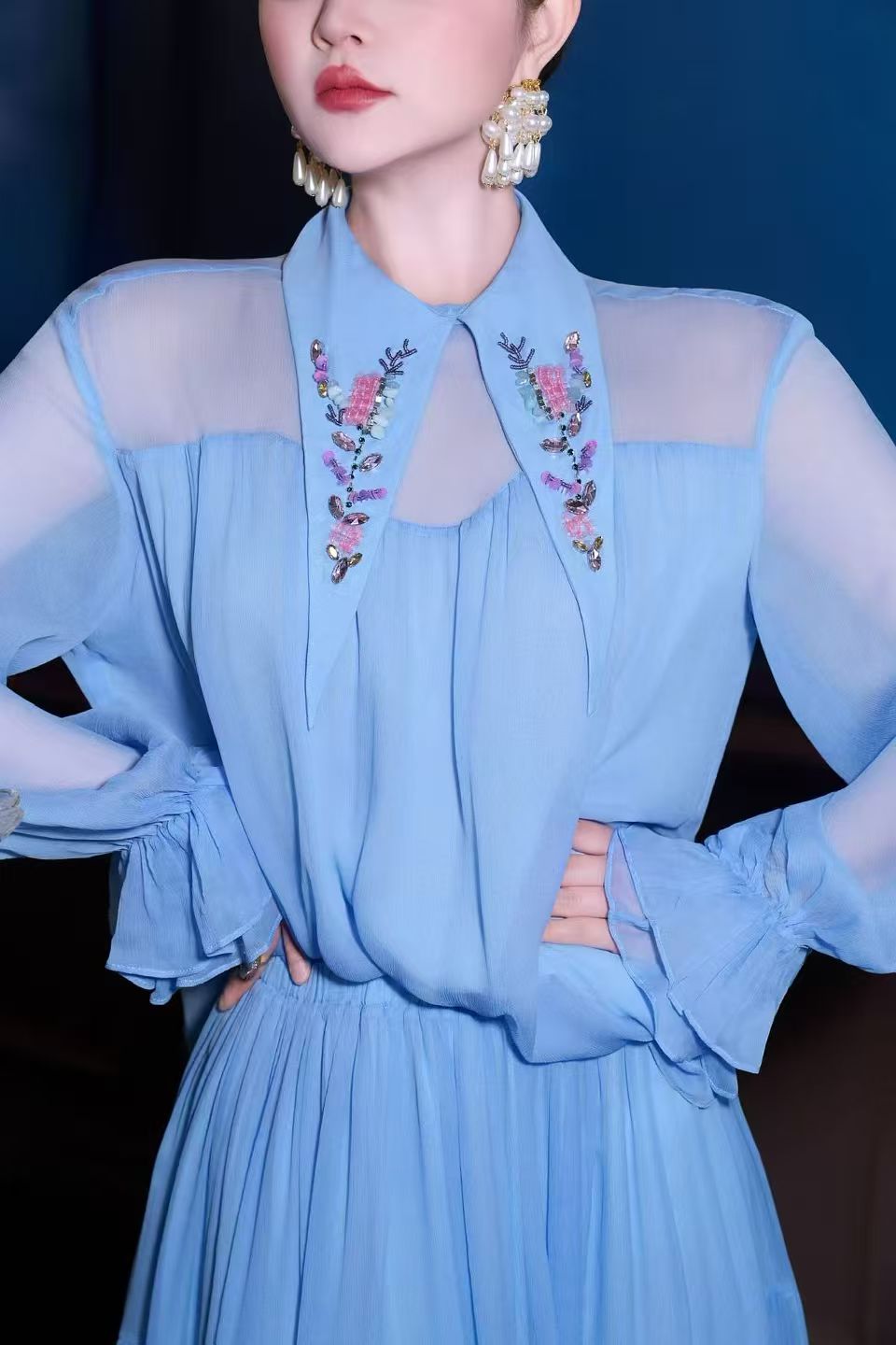 Spring High-end New Lapel Bead - огляд і ціна Xl Women'S Fashion