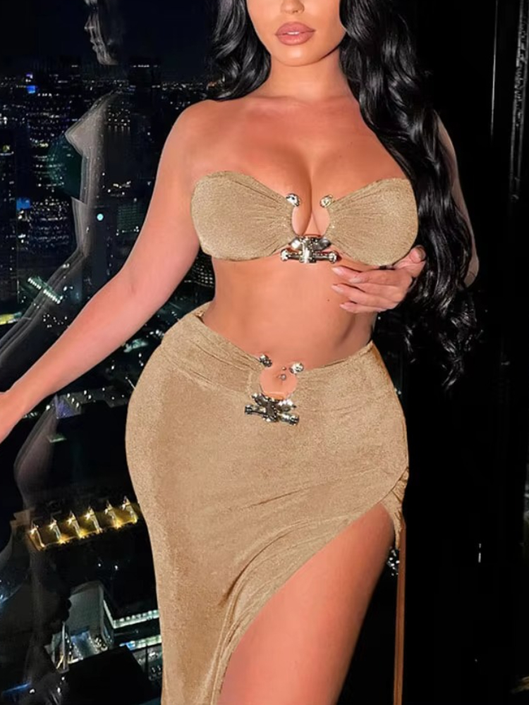Elegant Sexy Bandeau Top with  - огляд і ціна Asymmetric Top Women